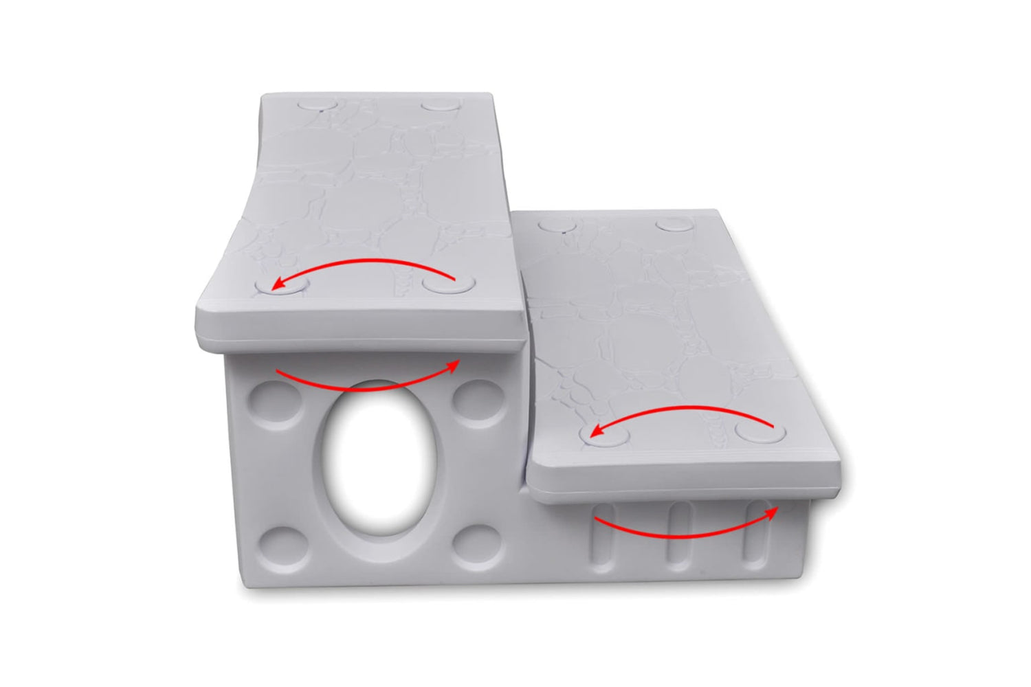 Vidaxl 90716 White Spa Steps-3