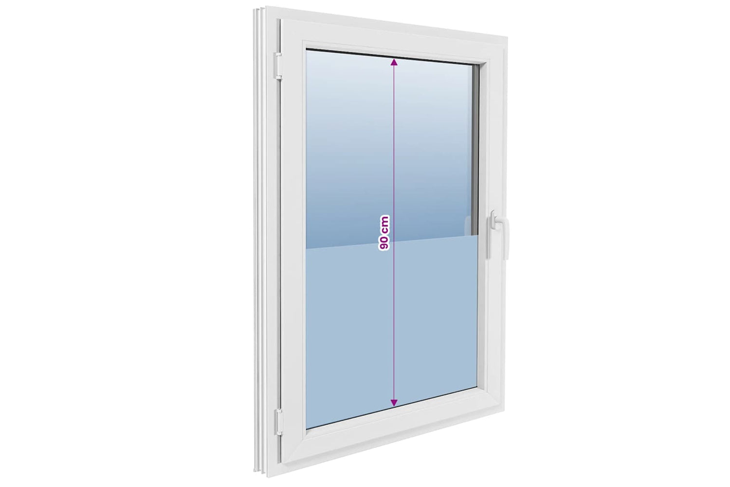 Vidaxl 140895 Pure Frosted Privacy Window Film Milk Glass Adhesive 0.9x10 M-5