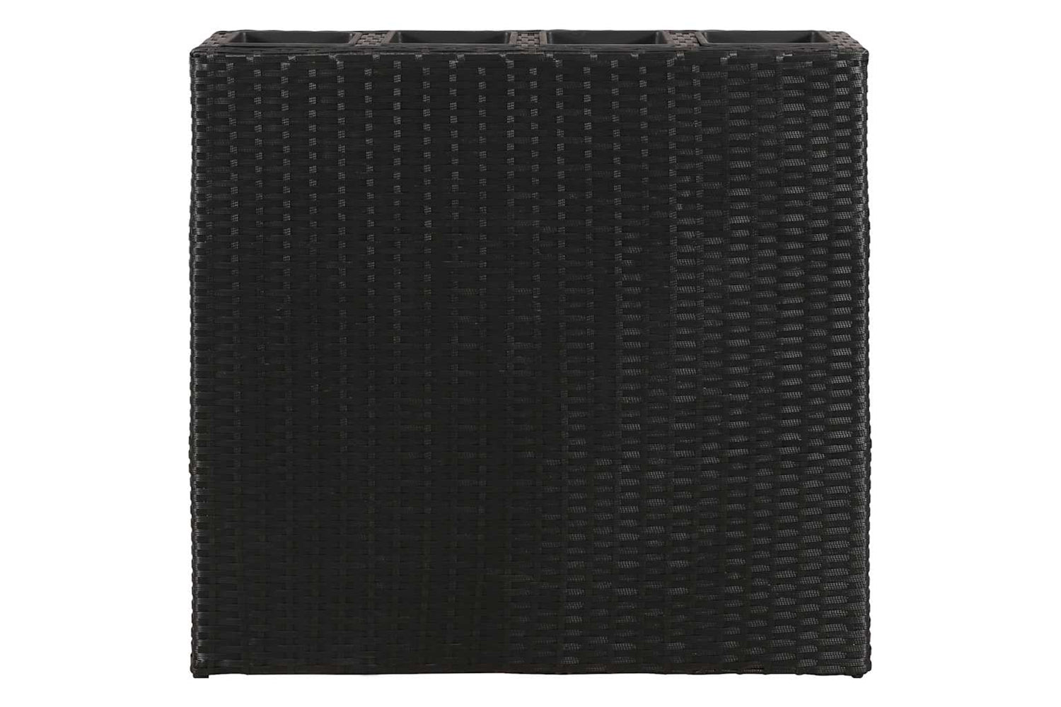 Vidaxl 41084 Garden Raised Bed With 4 Pots Poly Rattan Black-3