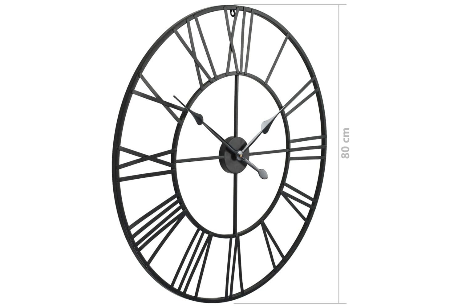 Vidaxl 50644 Vintage Wall Clock Metal 80 cm | Black-6