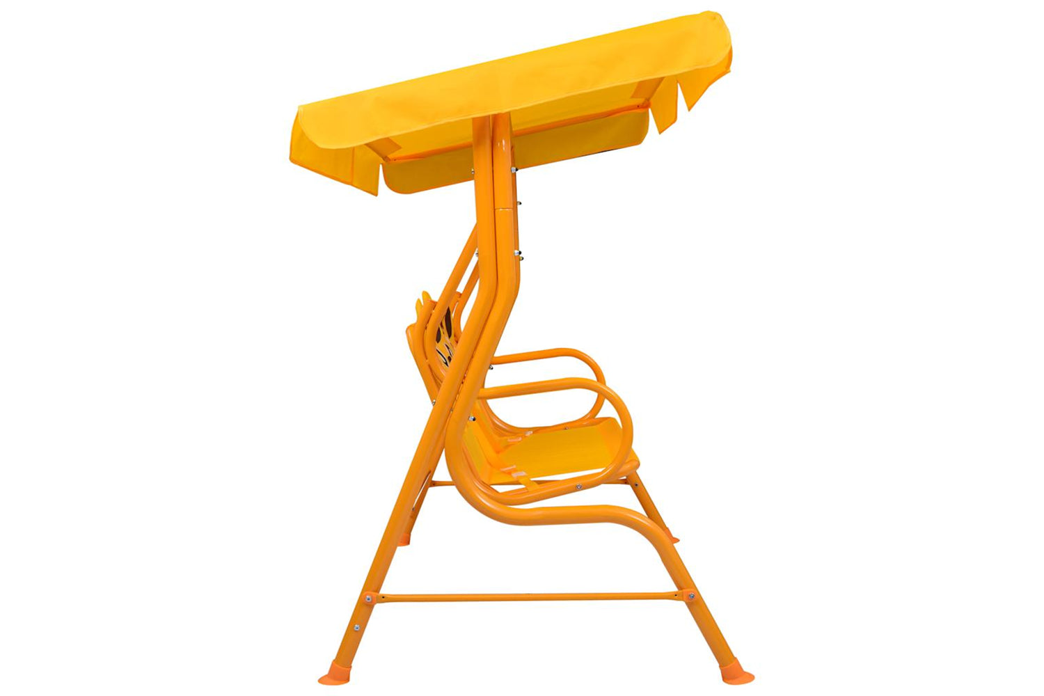 Vidaxl Kids Swing Bench Yellow 115x75x110 Cm Fabric-3