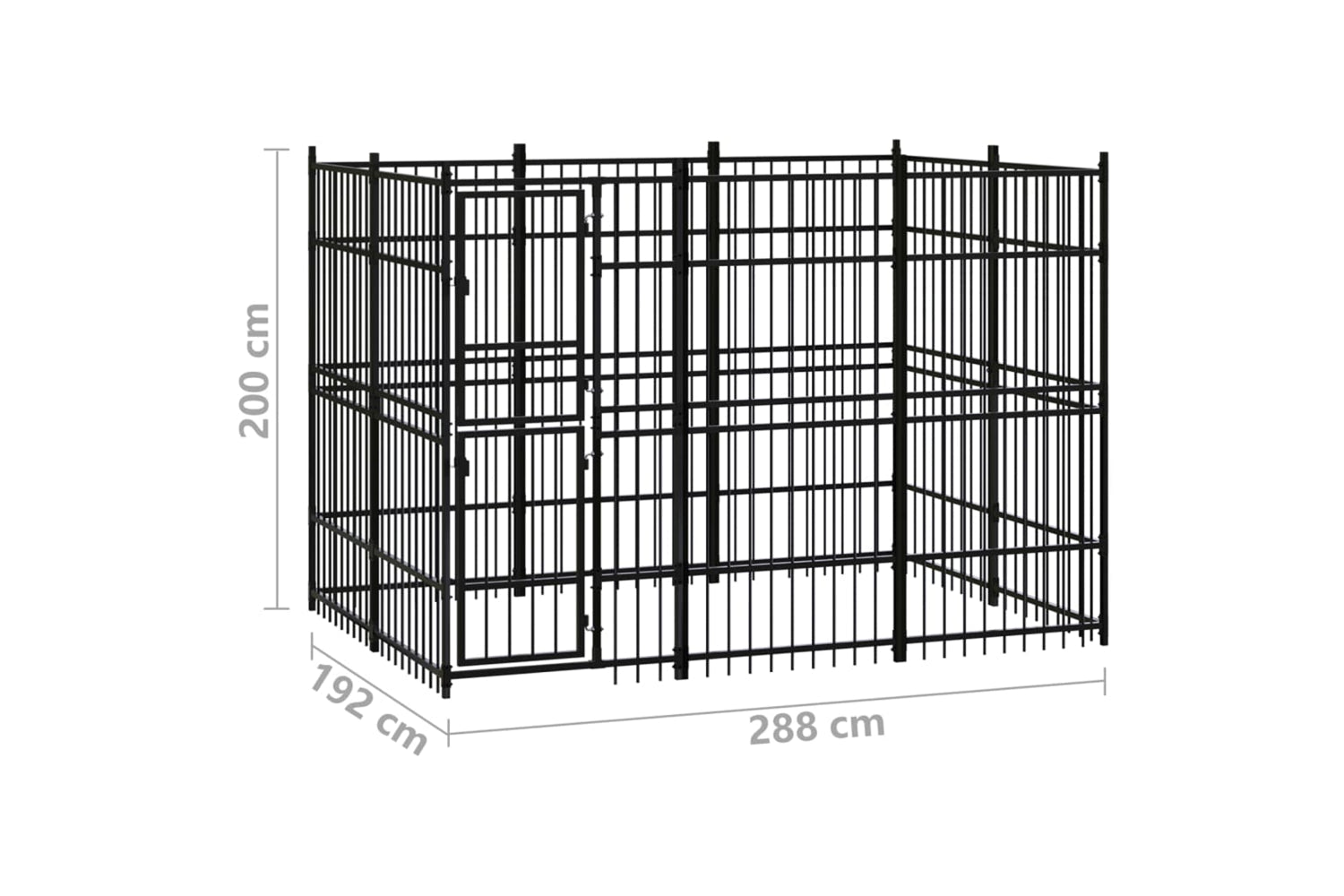 Vidaxl 3097957 Outdoor Dog Kennel Steel 5.53 M2-7
