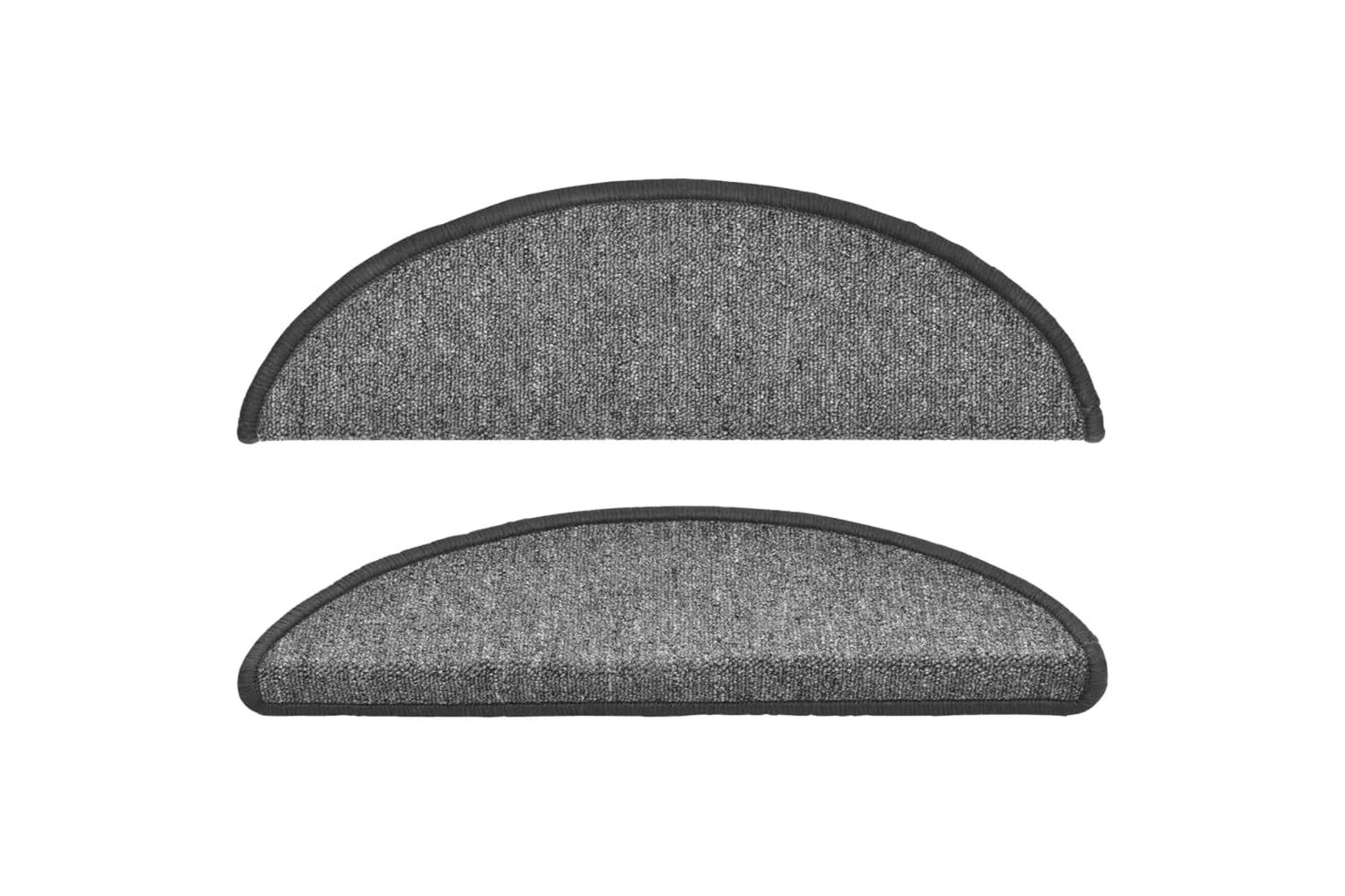 vidaXL 133877 Carpet Stair Treads 15 Pcs Dark Grey 56x17x3cm-3