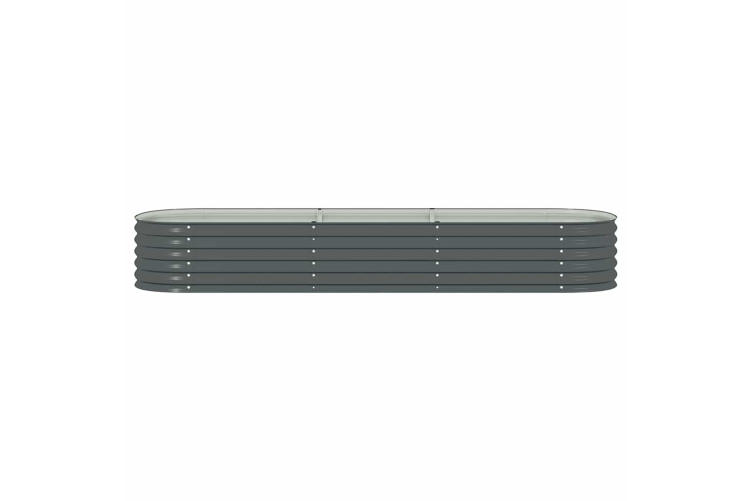 vidaXL Garden Raised Bed 320x80x44cm Galvanised Steel Grey-3