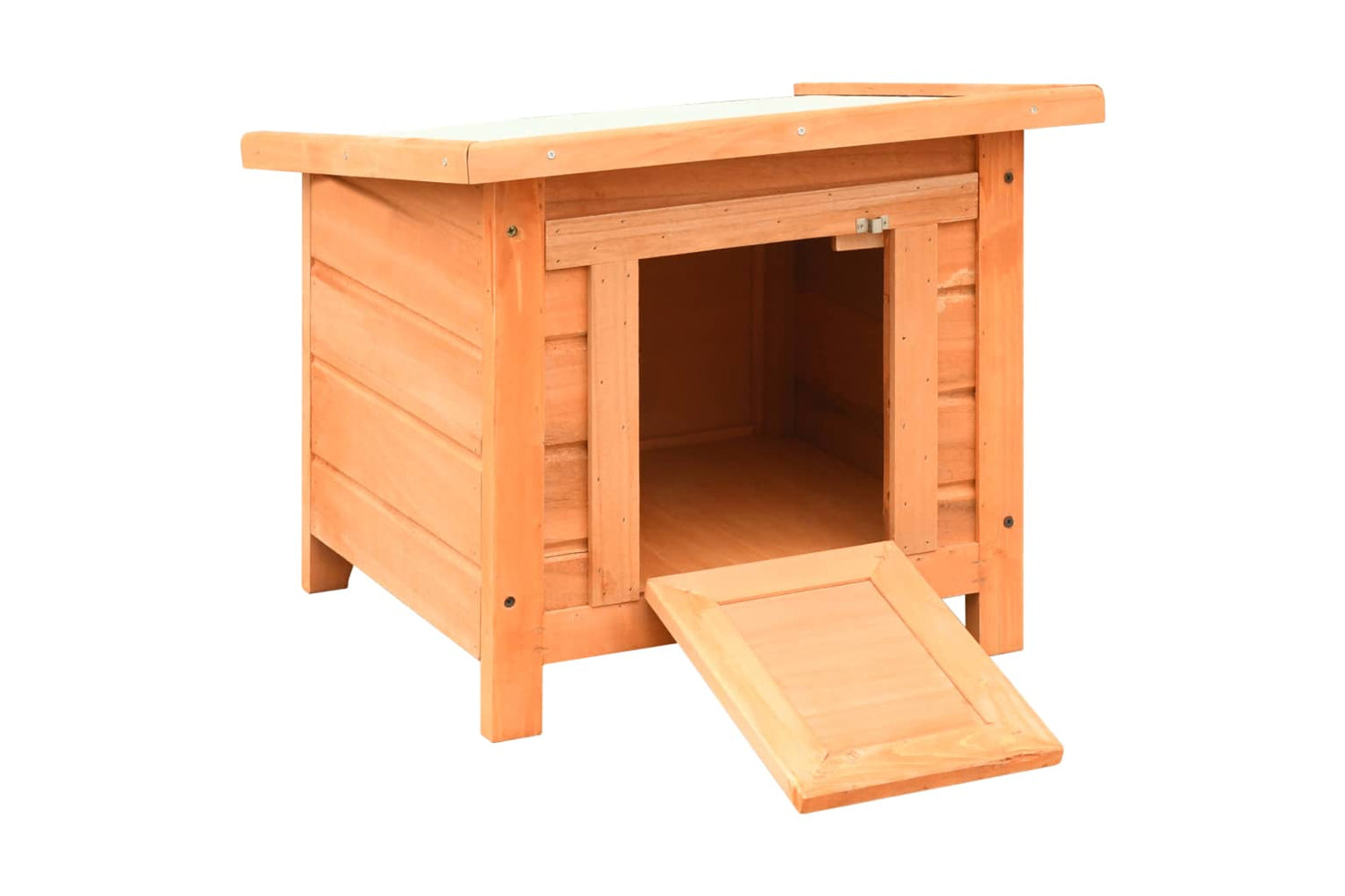 vidaXL 170640 Cat House Solid Pine & Fir Wood 50x46x43.5cm-4