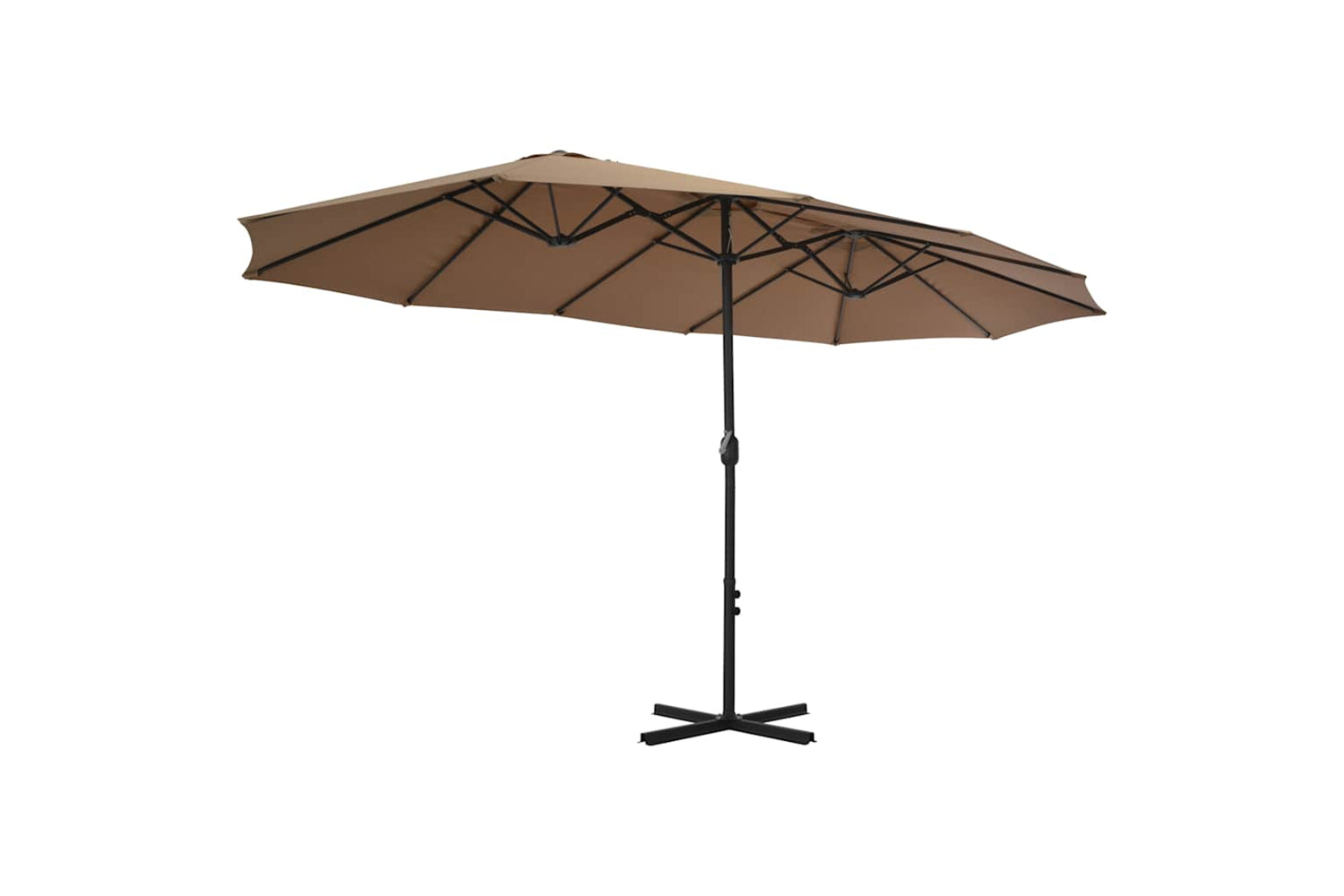 vidaXL 44870 Outdoor Parasol With Aluminium Pole 460x270cm Taupe-3
