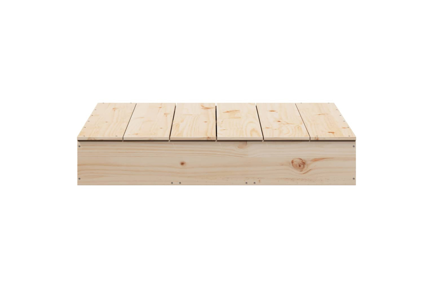 vidaXL 832606 Sandpit With Cover 111x111x19.5cm Solid Wood Pine-4