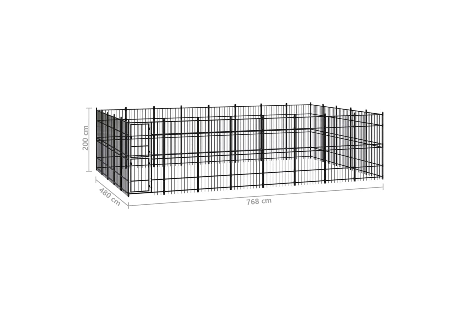 Vidaxl 3097992 Outdoor Dog Kennel Steel 36.86 M2-7
