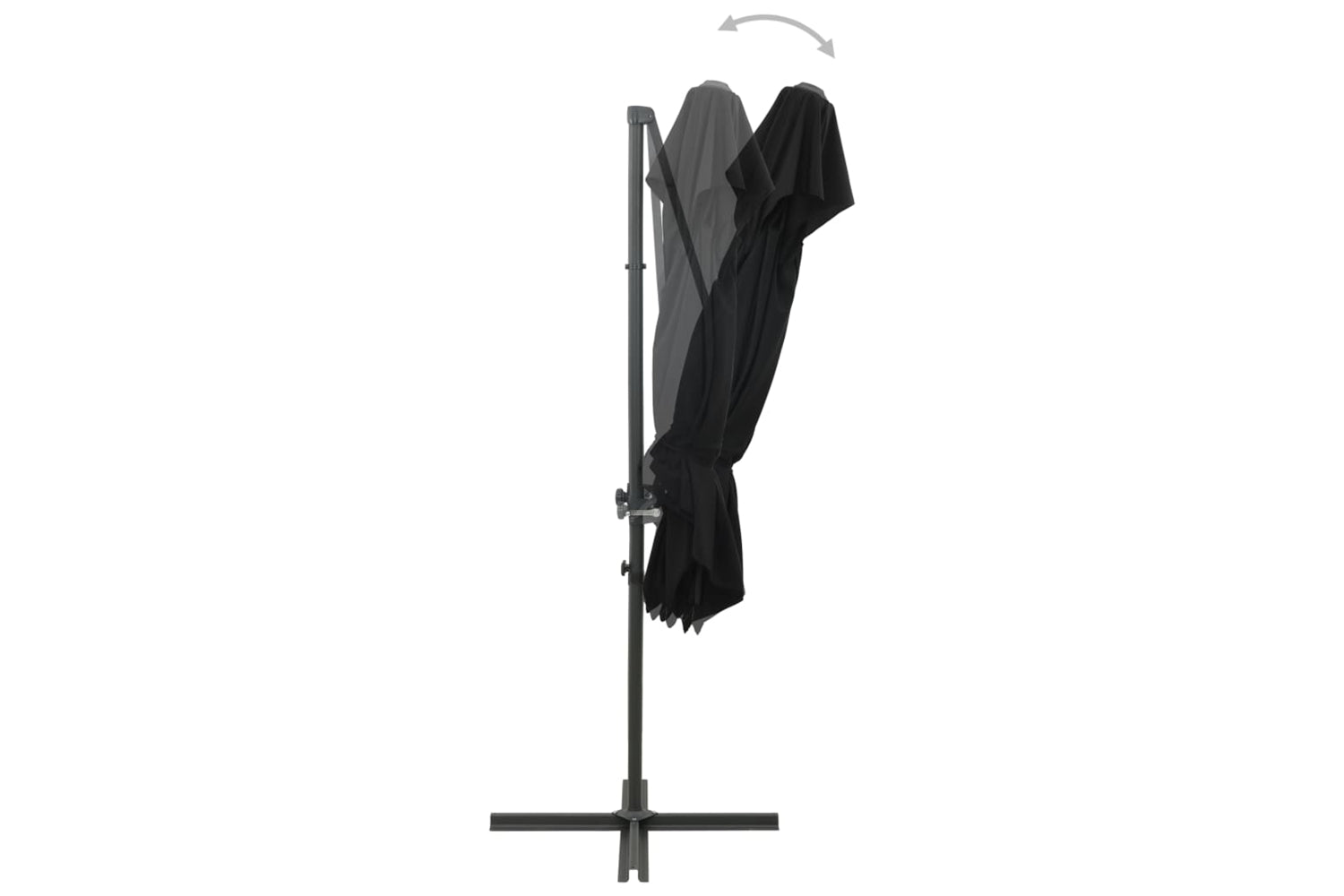 vidaXL 312364 Cantilever Umbrella With Double Top Black 250x250cm-5