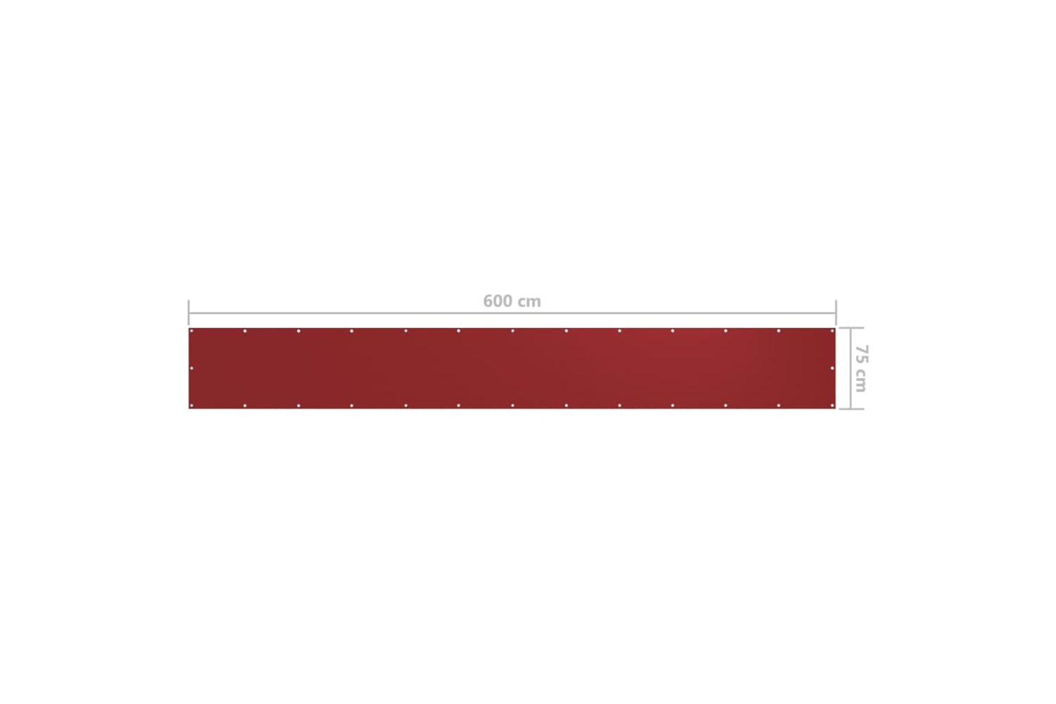 vidaXL 135035 Balcony Screen Red 75x600cm Oxford Fabric-5