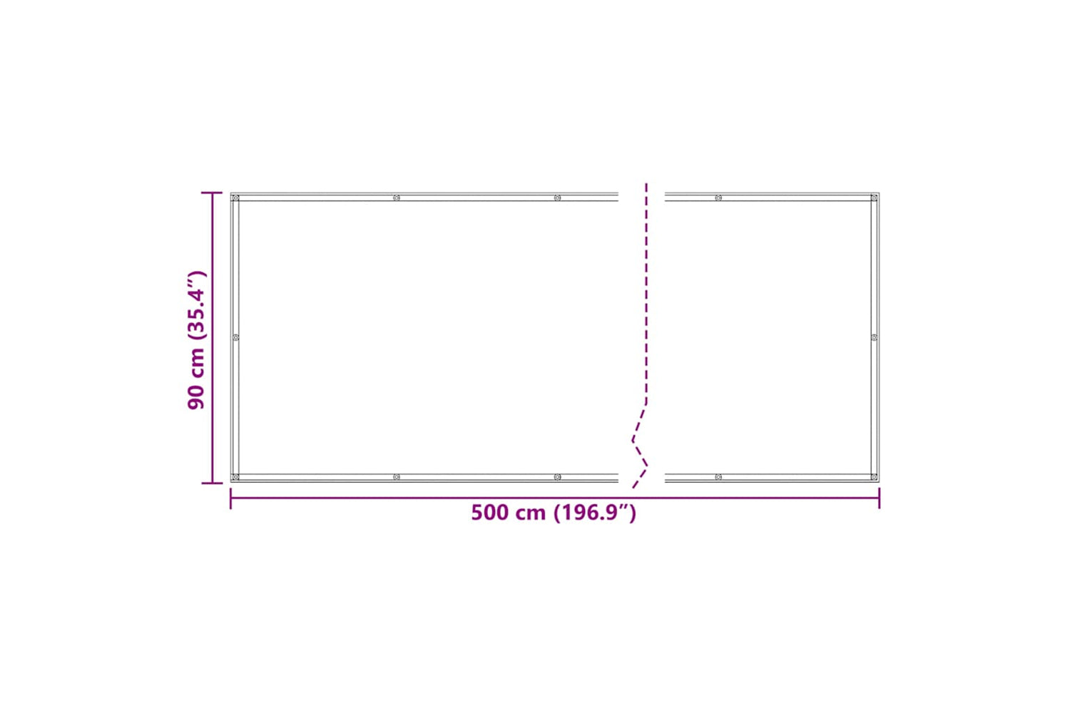 vidaXL 134870 Balcony Screen Anthracite 90x500cm Oxford Fabric-5
