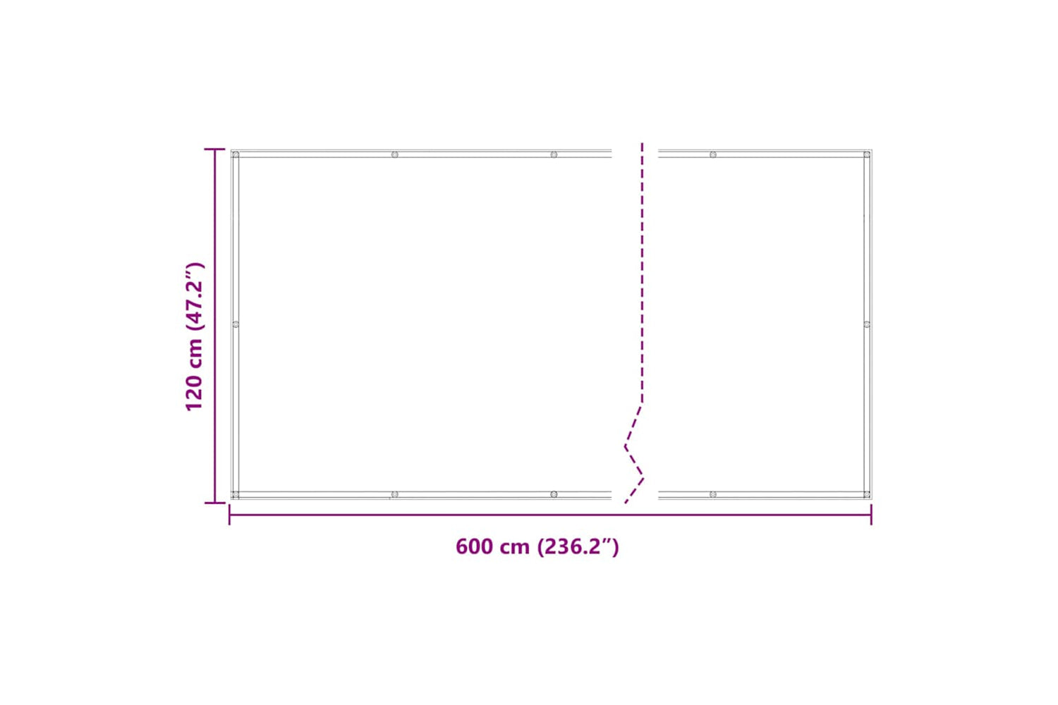 vidaXL 134875 Balcony Screen Anthracite 120x600cm Oxford Fabric-5