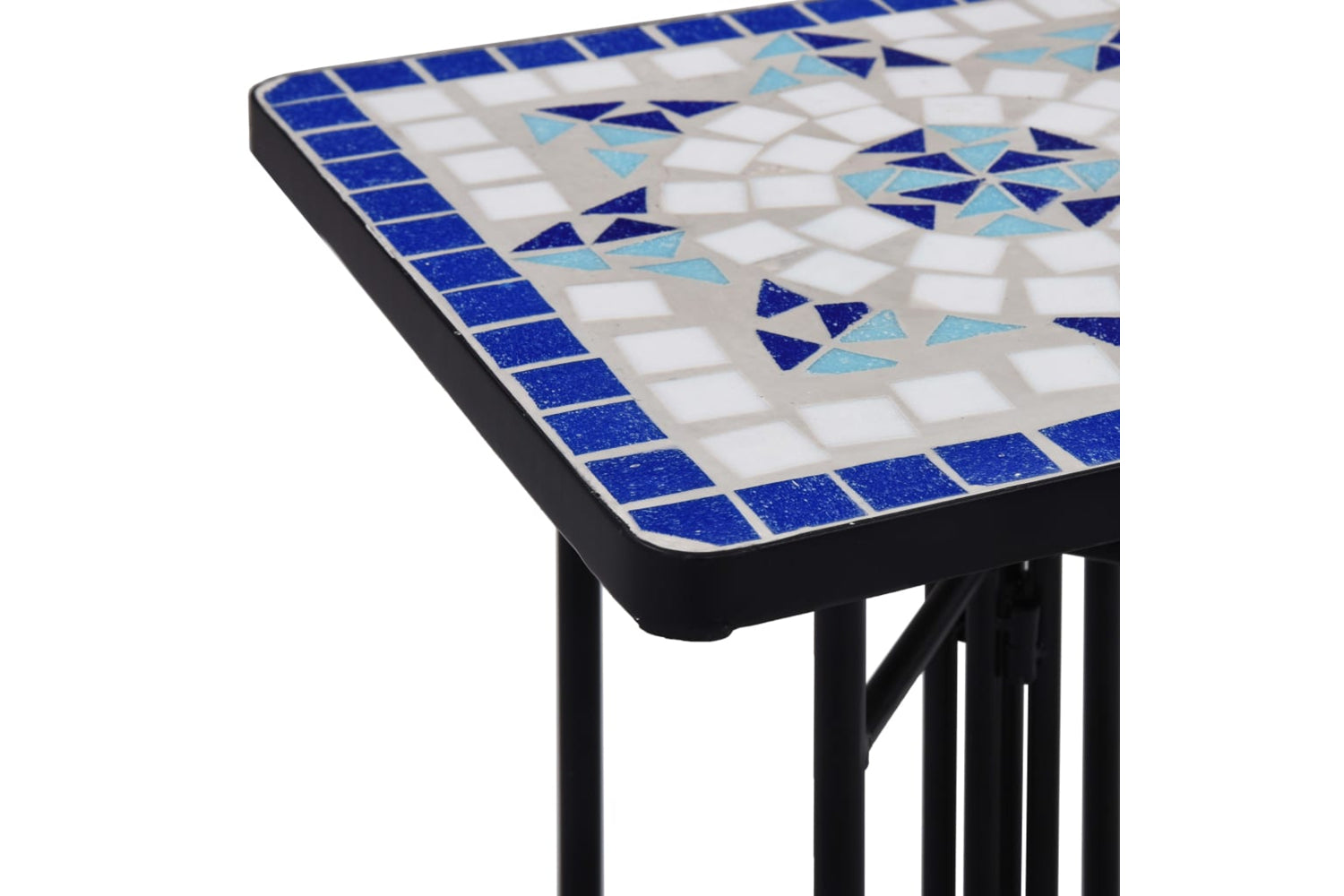 Vidaxl 46710 Mosaic Side Table Blue And White Ceramic-5