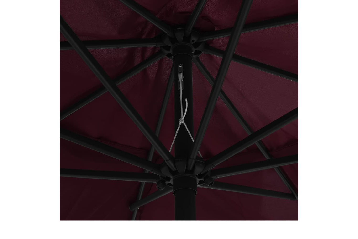 vidaXL Outdoor Parasol With Metal Pole 390cm Bordeaux Red-5
