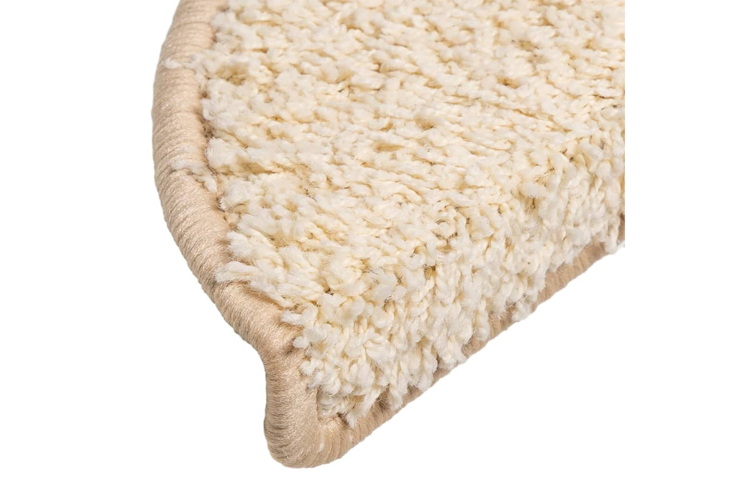 vidaXL 133896 Carpet Stair Treads 15 Pcs Cream 56x17x3cm-5