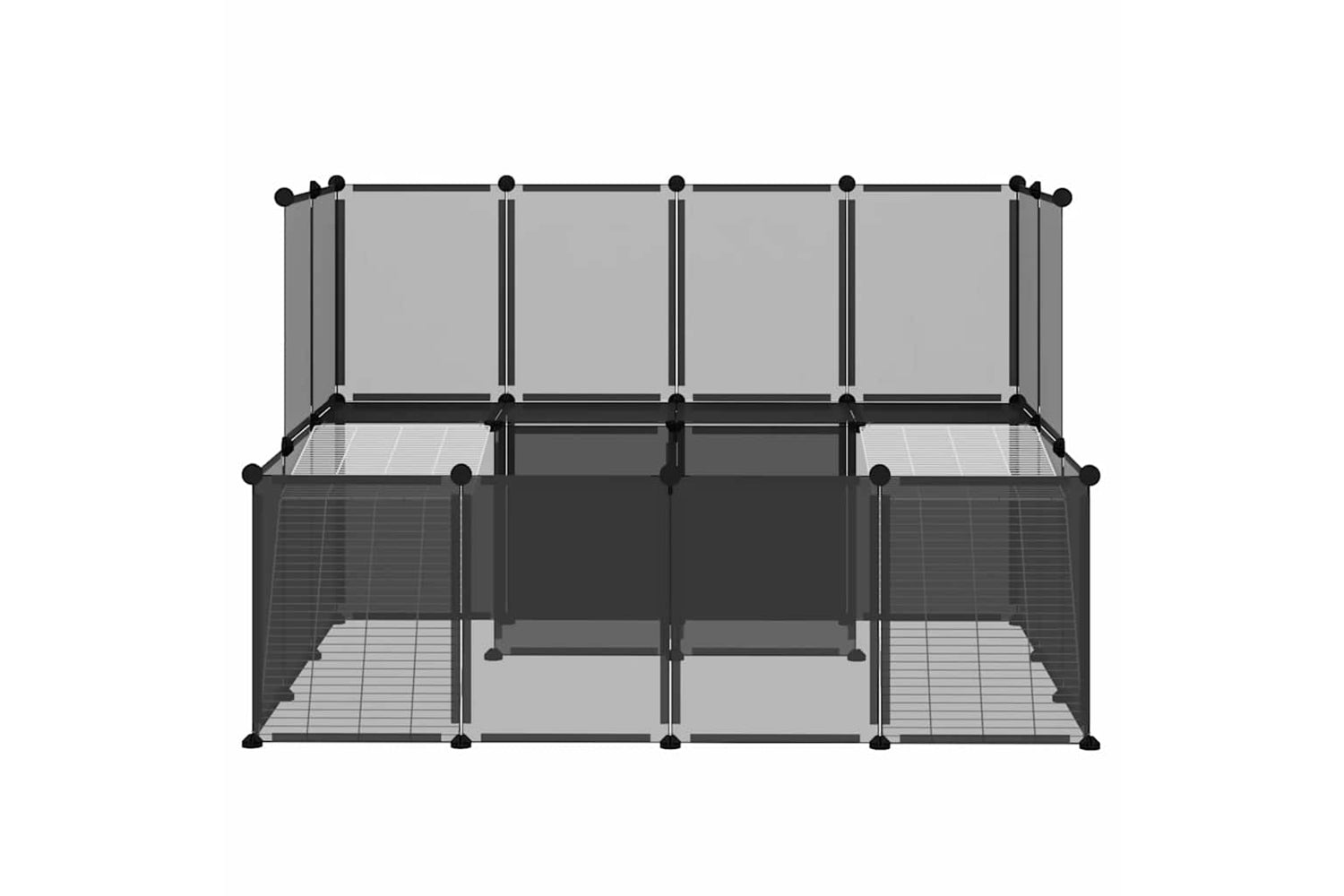vidaXL 340569 Small Animal Cage Black 143x107x93cm Pp And Steel-2