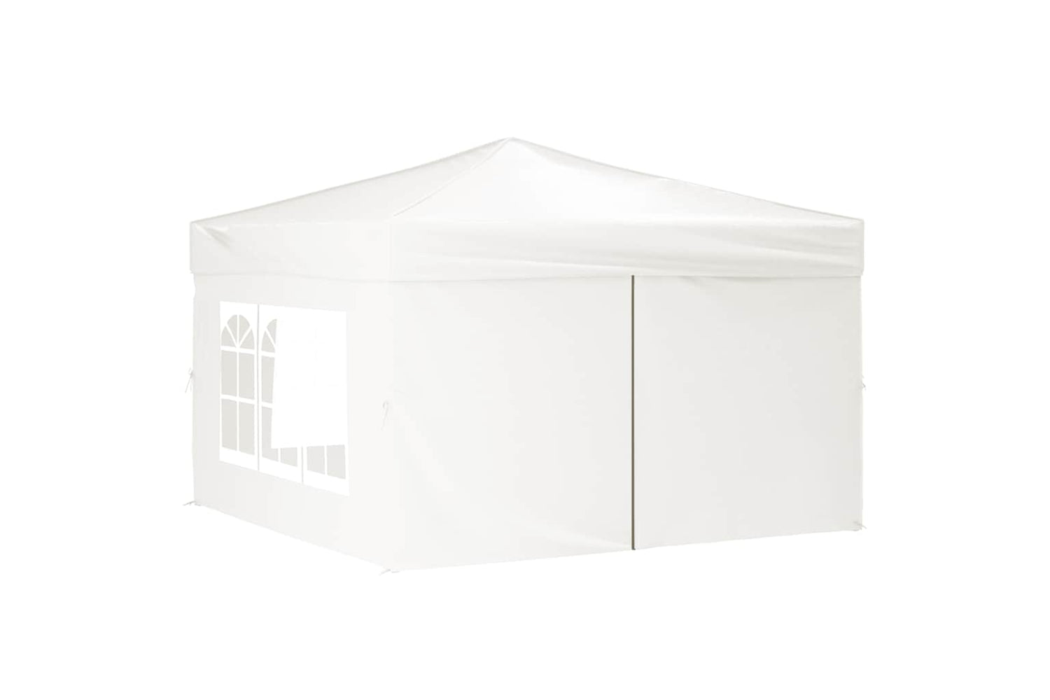 Vidaxl 93524 Folding Party Tent With Sidewalls White 3x3 M-2
