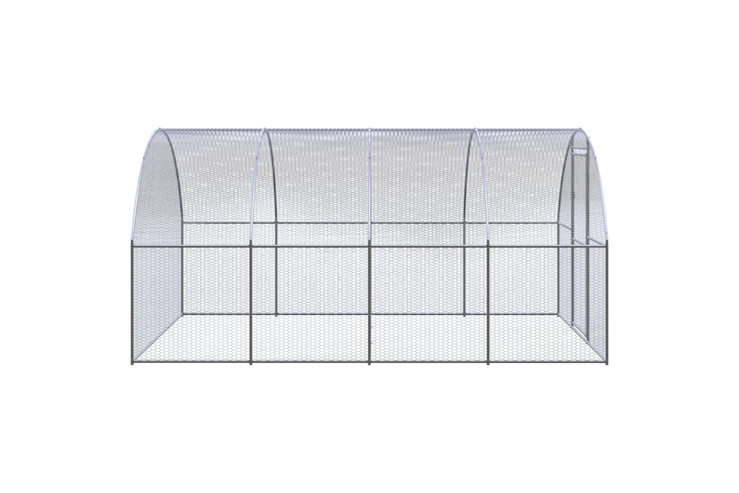 Vidaxl 3095464 Outdoor Chicken Coop 3x4x2 M Galvanised Steel-3
