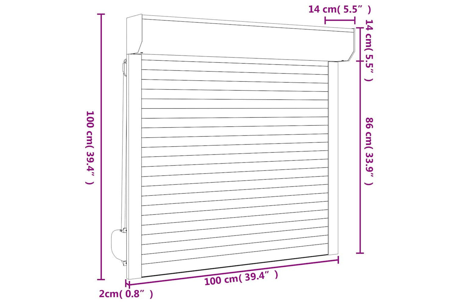 Vidaxl Roller Shutter Aluminium 100x100 Cm Anthracite-7