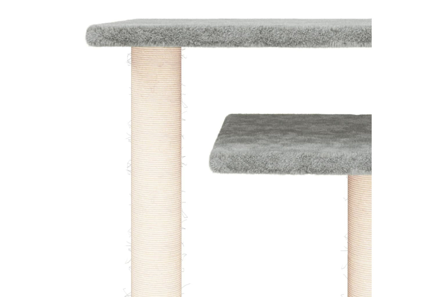 vidaXL 172047 Cat Scratching Posts With Platforms Light Grey 62.5cm-4