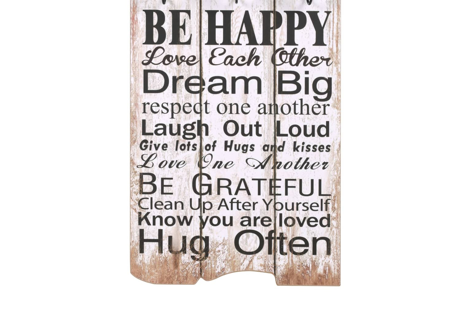 vidaXL 245854 Wall-mounted Coat Rack With 6 Hooks 120x40cm Family Rules-5