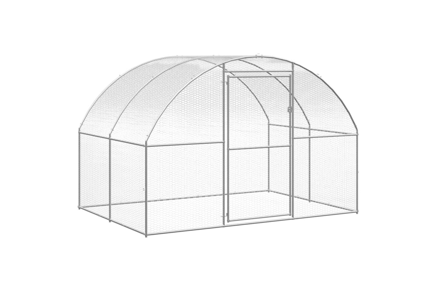 Vidaxl 3095469 Outdoor Chicken Coop 3x16x2 M Galvanised Steel-4
