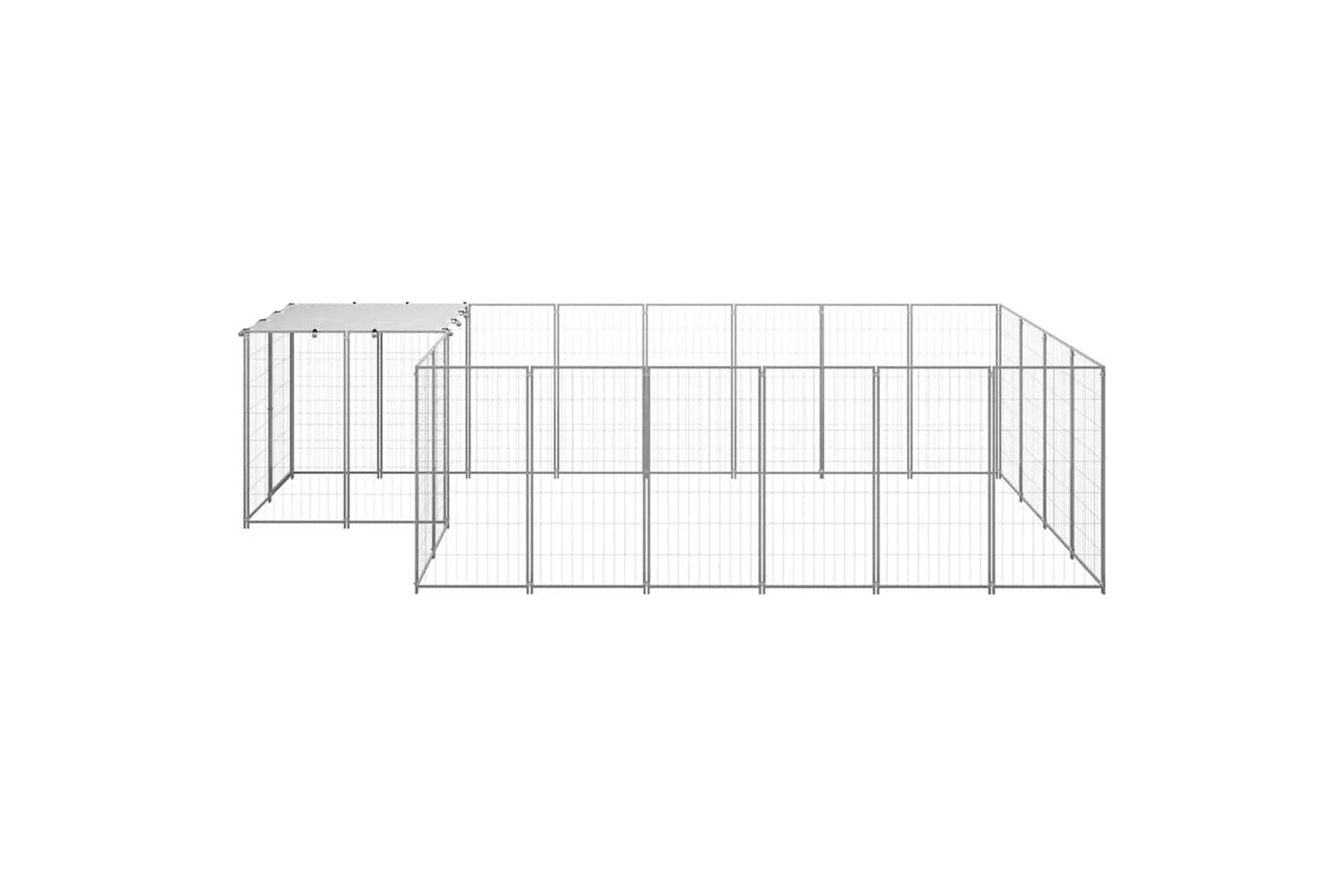 Vidaxl 3082209 Dog Kennel Silver 8.47 M2 Steel-2