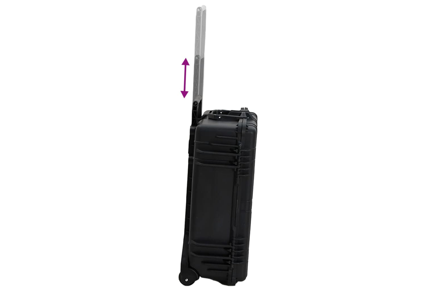 vidaXL 51800 Wheeled Flight Case Black 63x50x23cm Pp-6