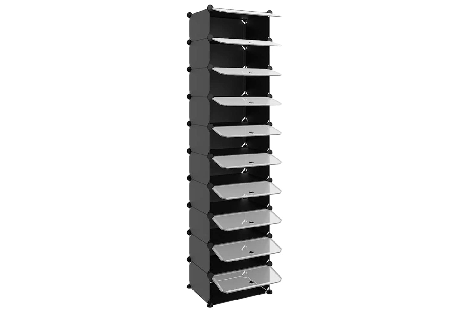 vidaXL 340560 Shoe Rack Black 44x32x174cm Pp-5