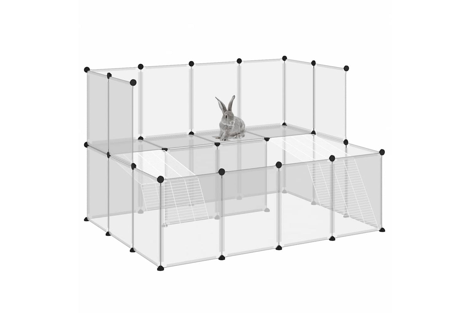 vidaXL 340570 Small Animal Cage Transparent 143x107x93cm Pp And Steel-5