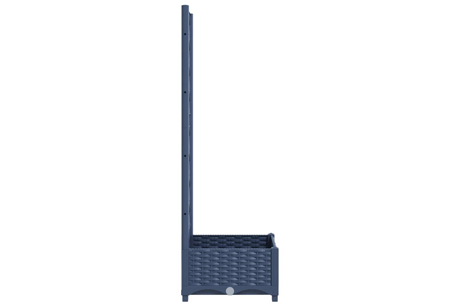vidaXL Garden Planter With Trellis Dark Grey 40x40x121.5cm Pp-4