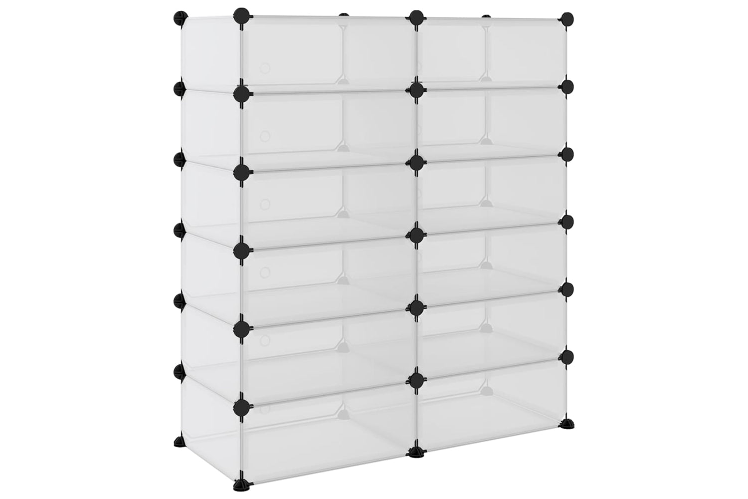 vidaXL 340564 Shoe Rack Transparent 94.5x36.5x106cm Pp-4