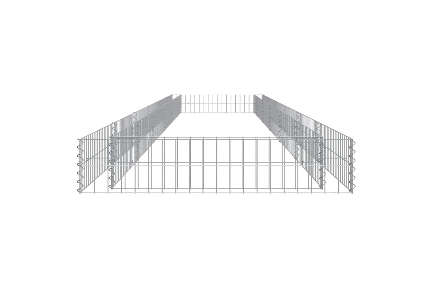 vidaXL 151316 Gabion Raised Bed Galvanised Steel 600x100x20cm-6