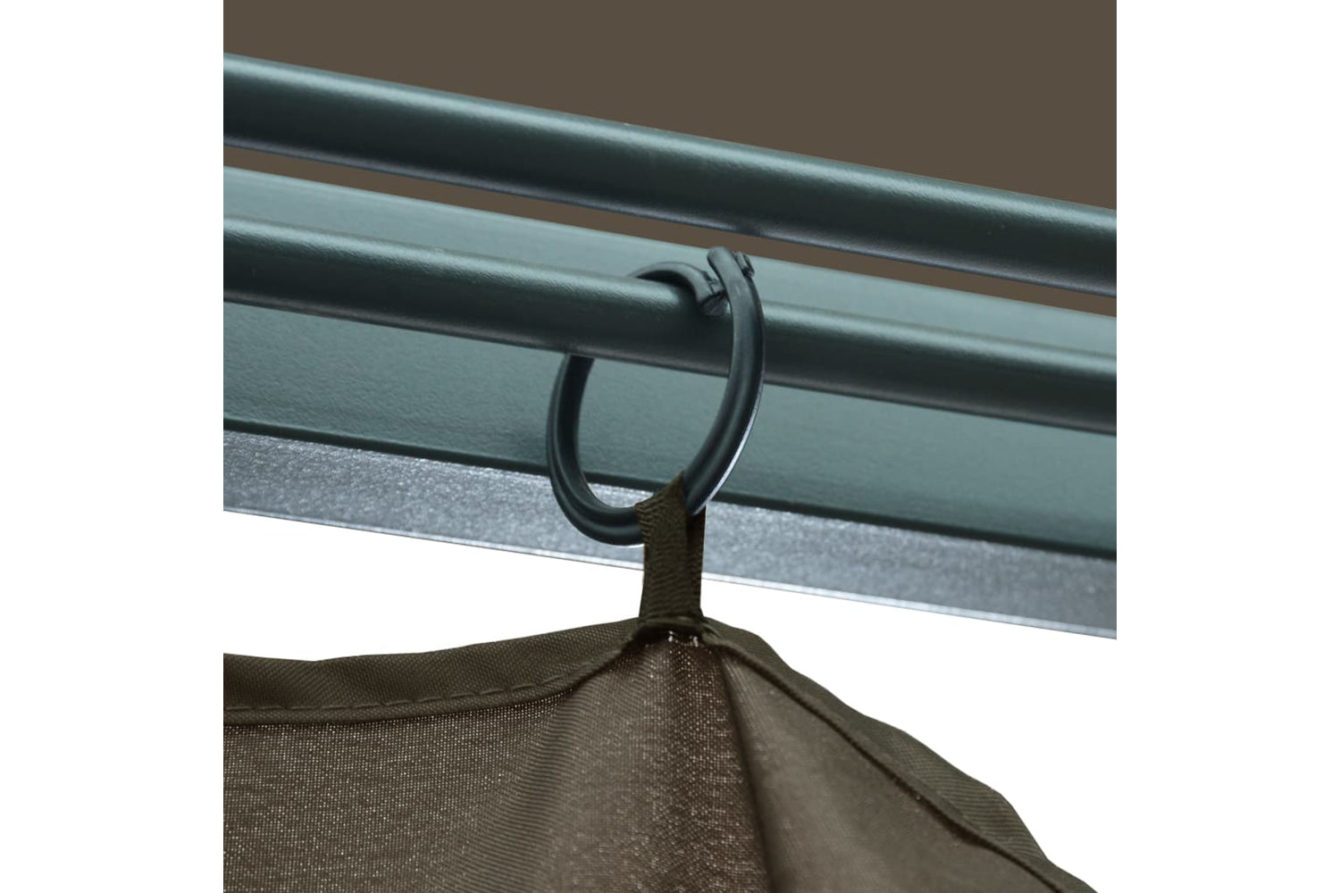 Vidaxl 3070334 Gazebo With Curtain&led String Lights 3x3 M Taupe Aluminium-8