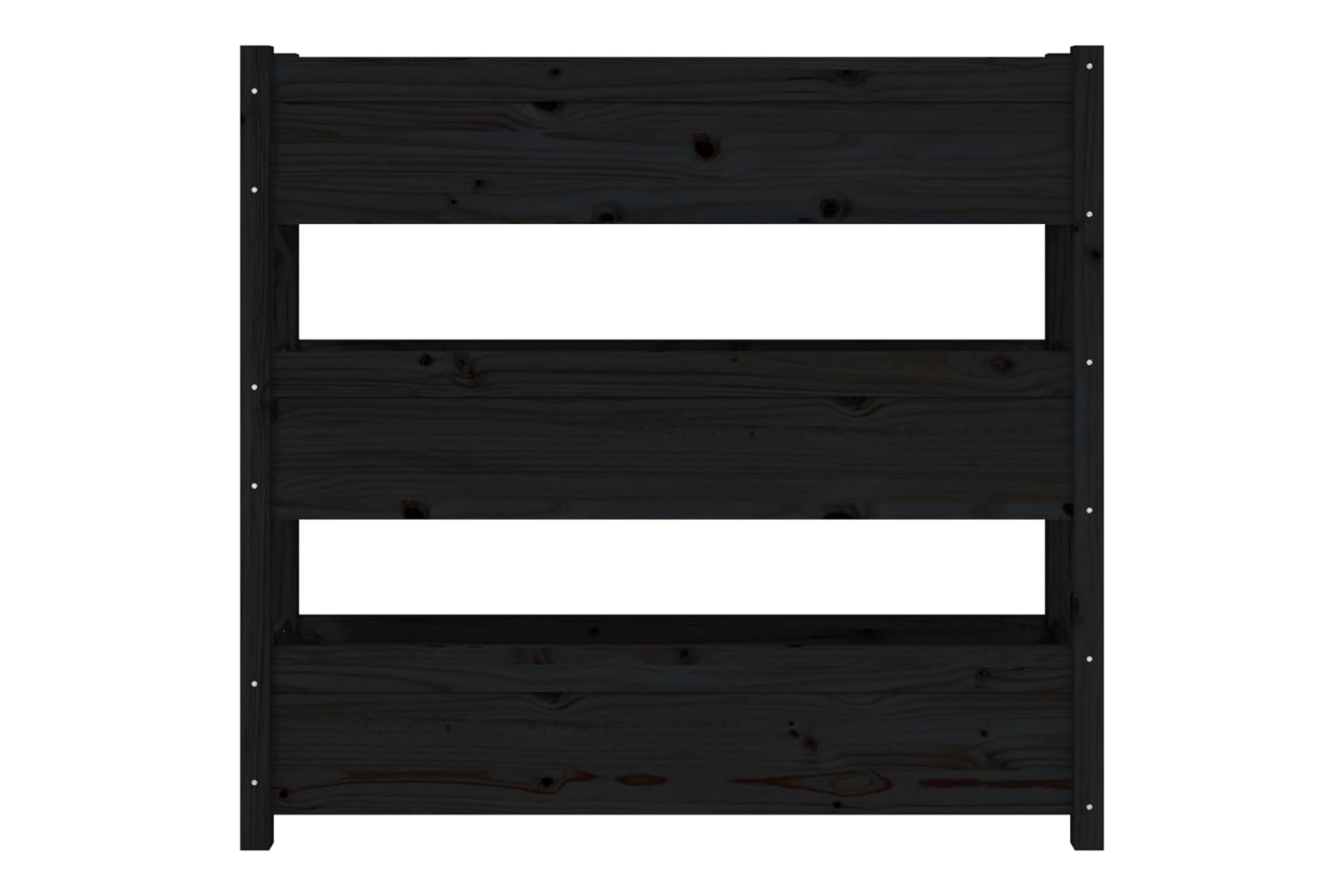 vidaXL 823924 Planter Black 112x25x104.5cm Solid Wood Pine-4