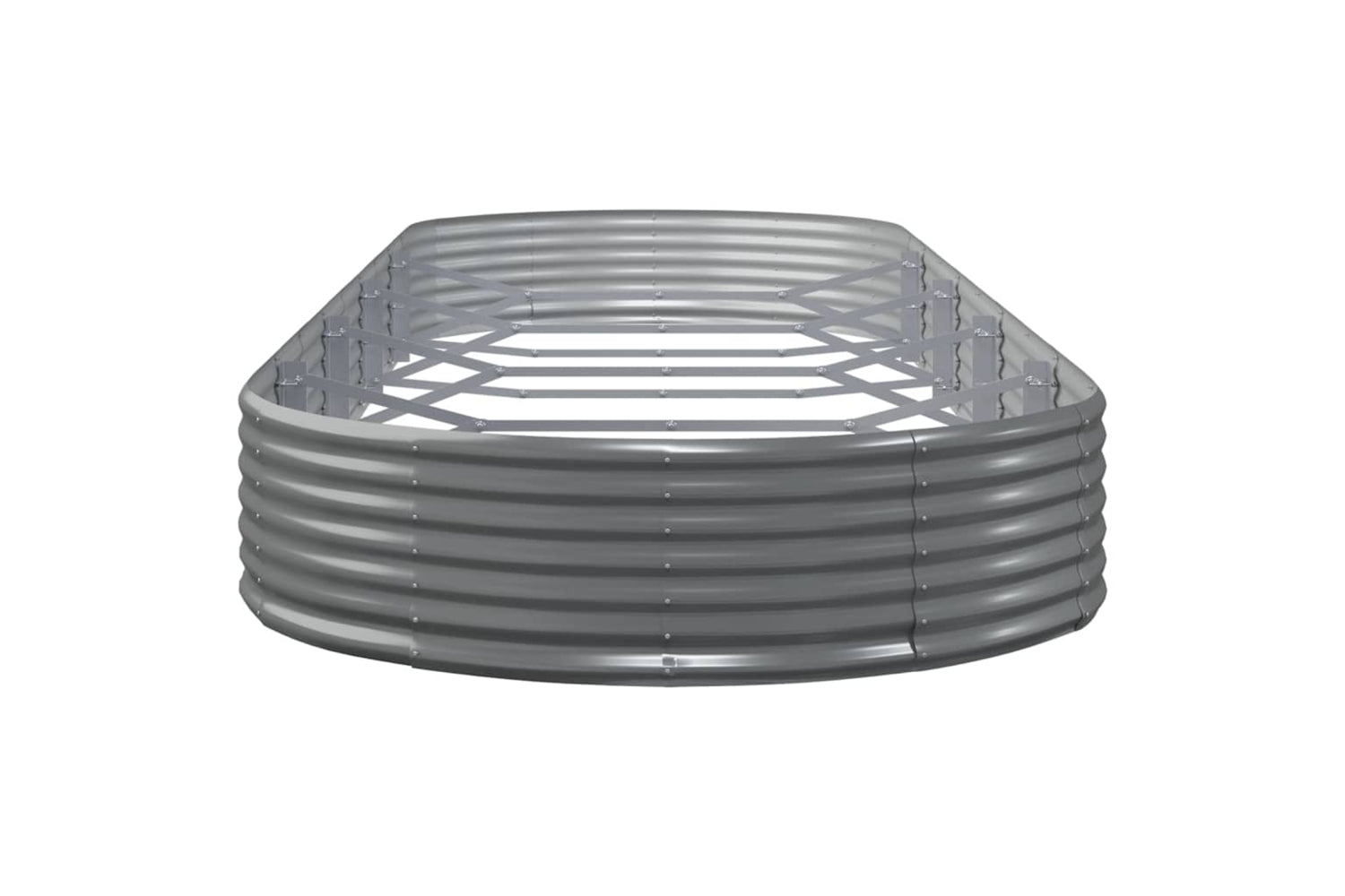 vidaXL 319039 Garden Raised Bed Powder-coated Steel 450x140x36cm Grey-3