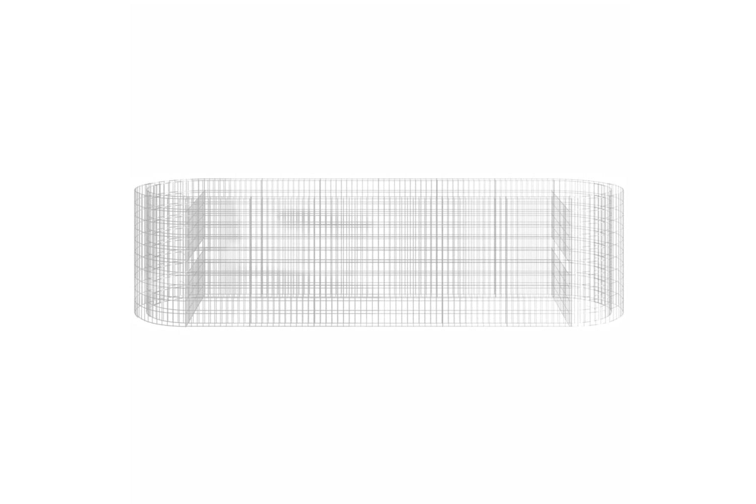 vidaXL 152047 Gabion Raised Bed Galvanised Iron 400x100x100cm-3