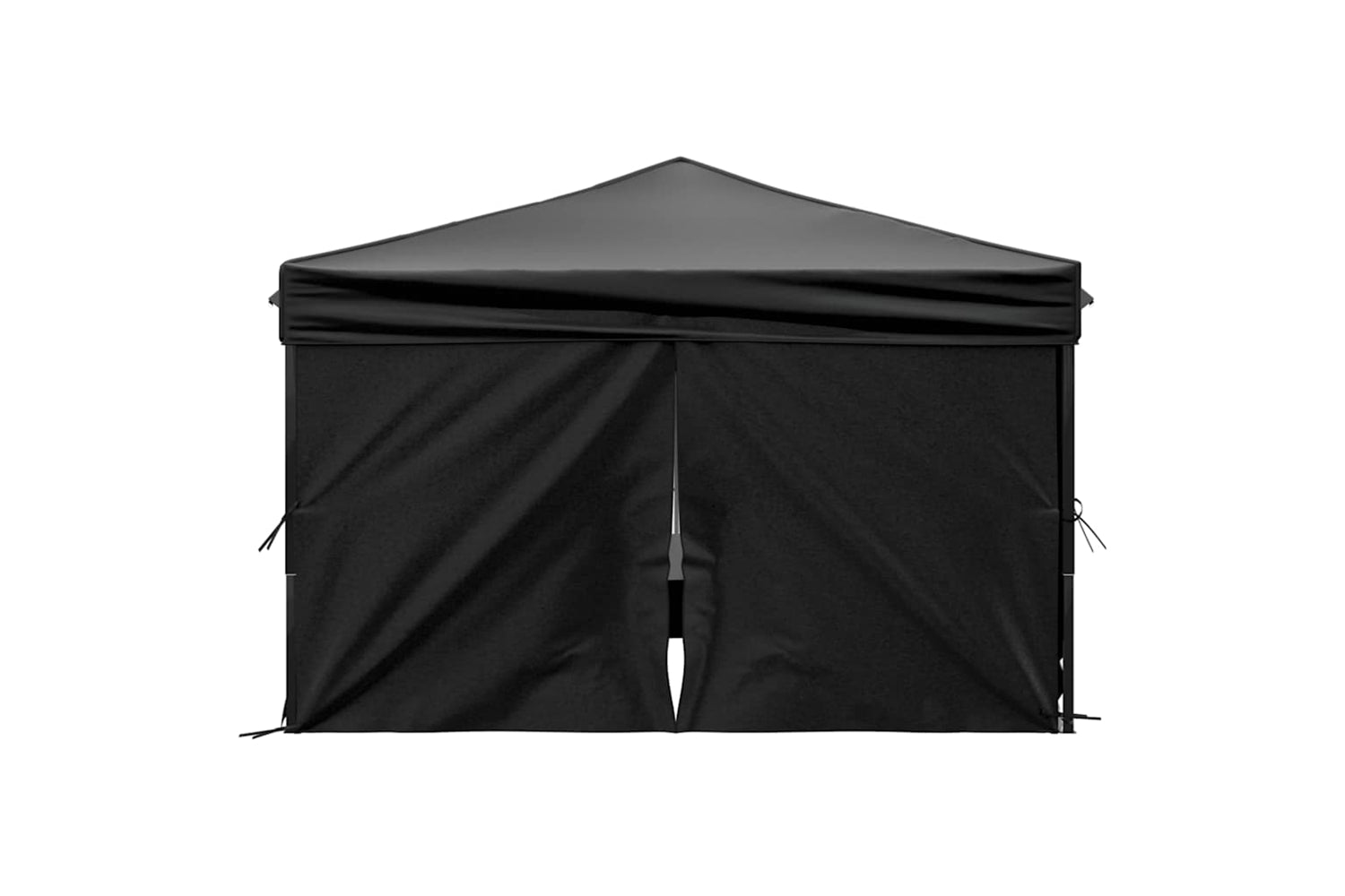 Vidaxl 93525 Folding Party Tent With Sidewalls Black 3x3 M-3