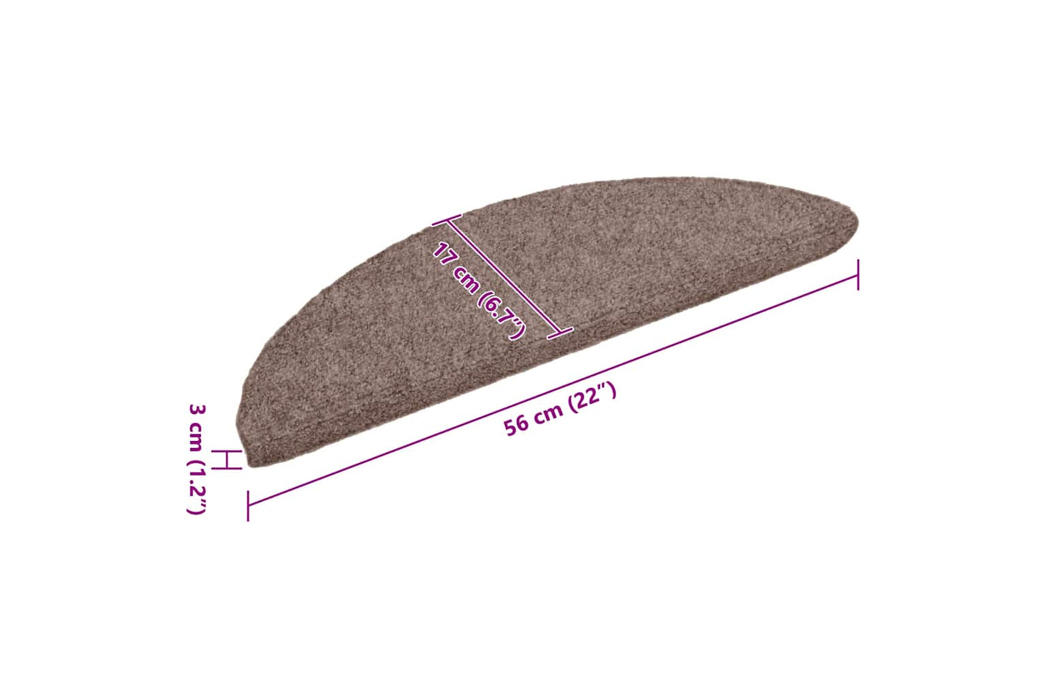 vidaXL 132690 15 Pcs Self-adhesive Stair Mats Needle Punch 56x17x3cm Brown-7