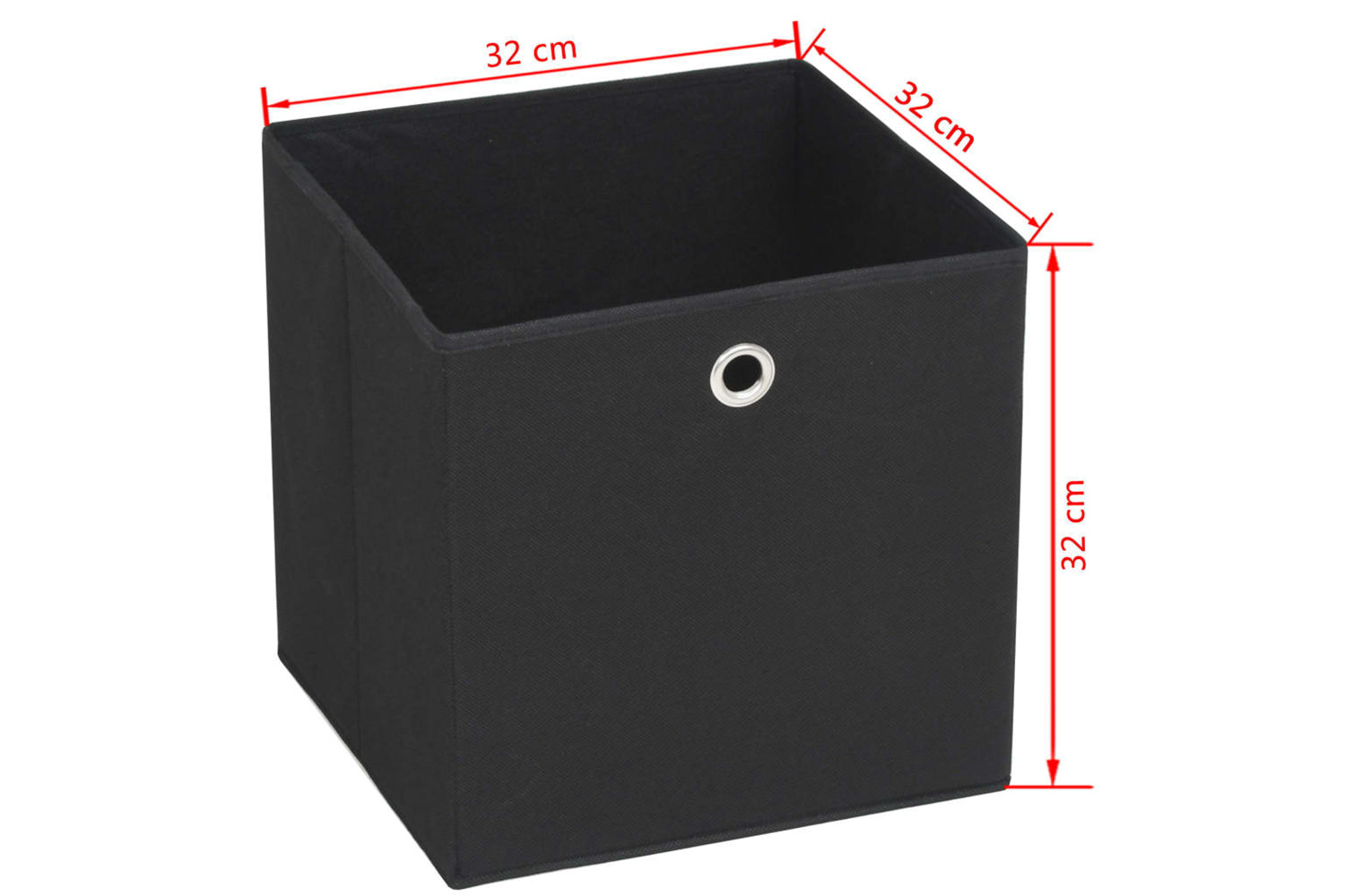 vidaXL 245746 Storage Boxes 10 Pcs Non-woven Fabric 32x32x32cm Black-7