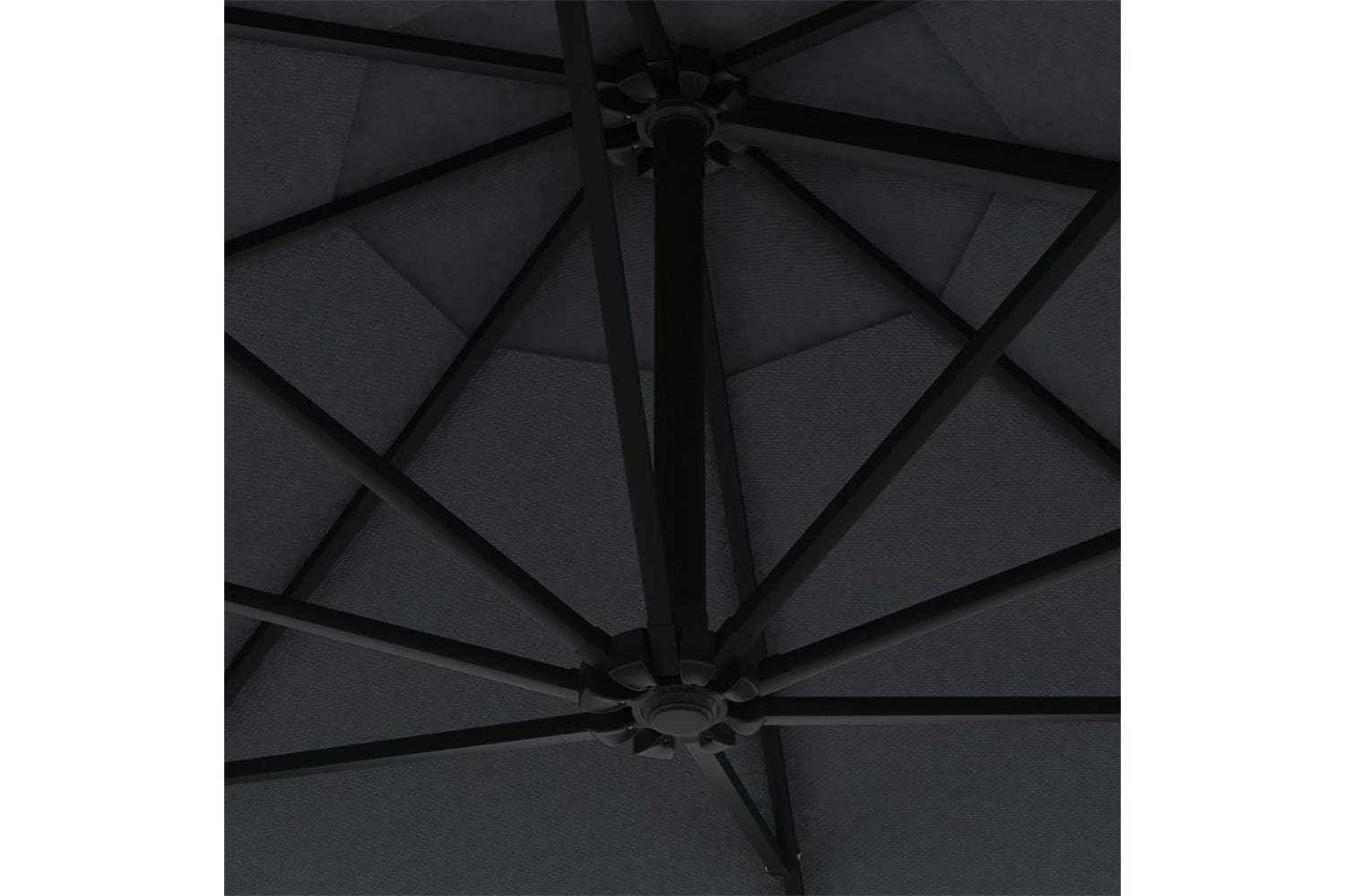 vidaXL Wall-mounted Parasol With Metal Pole 300cm Anthracite-7