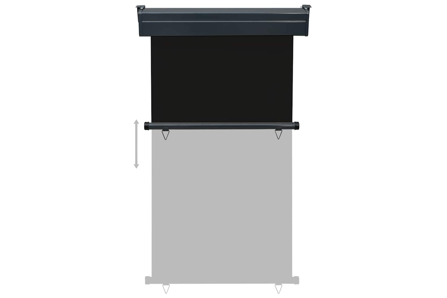 vidaXL Balcony Side Awning 105x250cm Black-5