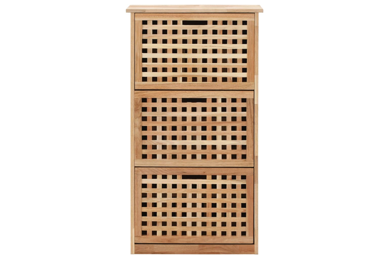 vidaXL 247600 Shoe Storage Cabinet 55x20x104cm Solid Walnut Wood-3