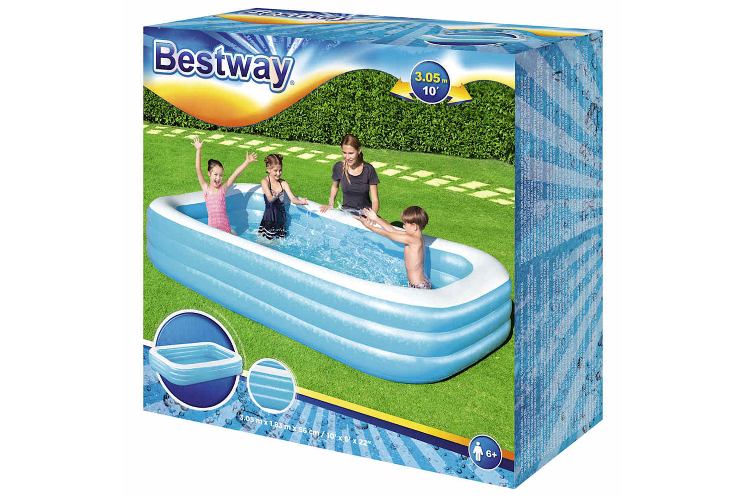 Bestway 92108 Inflatable Swimming Pool 305x183x56 Cm-9