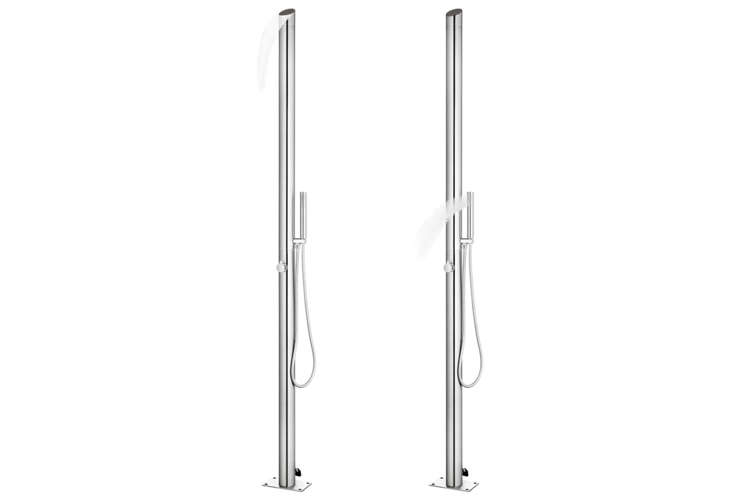 vidaXL 315942 Garden Shower 220cm Stainless Steel-3
