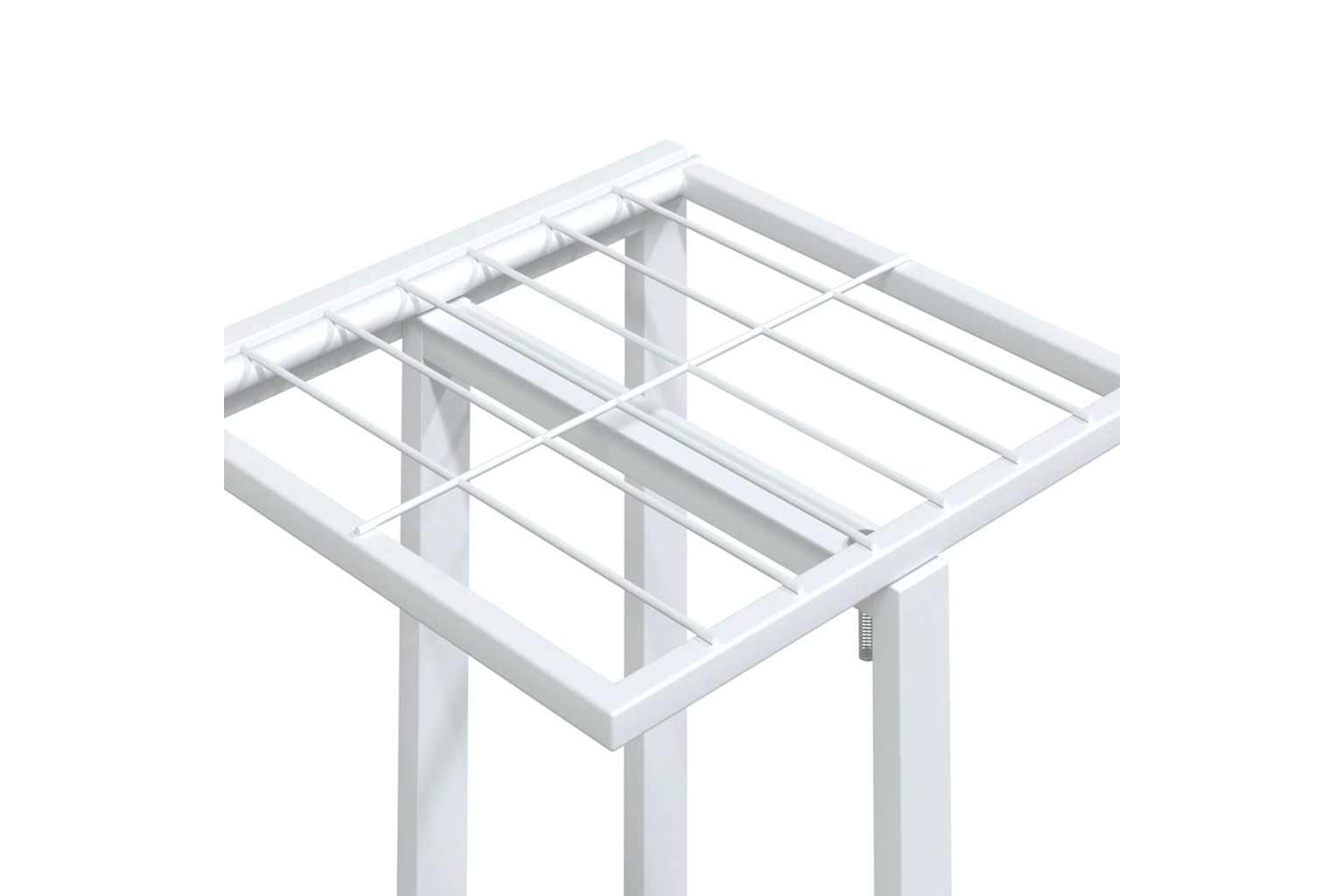 vidaXL 343118 5-floor Flower Stand With Wheels 44x23x100cm White Iron-7