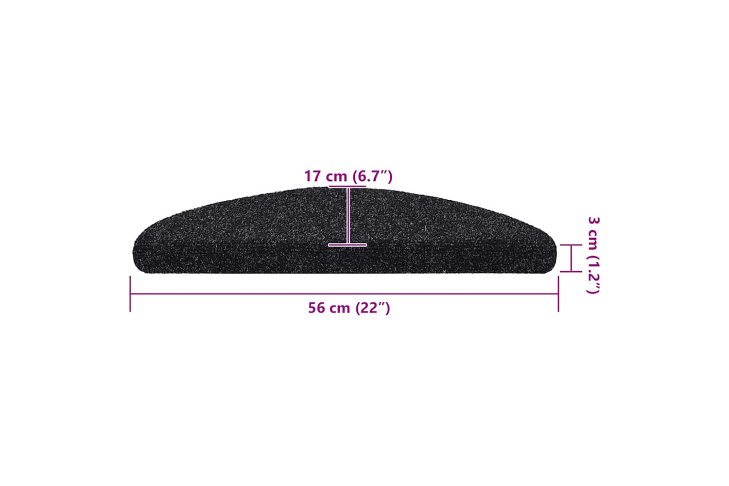 vidaXL 149679 Self-adhesive Stair Mats 10 Pcs Black 56x17x3cm Needle Punch-8