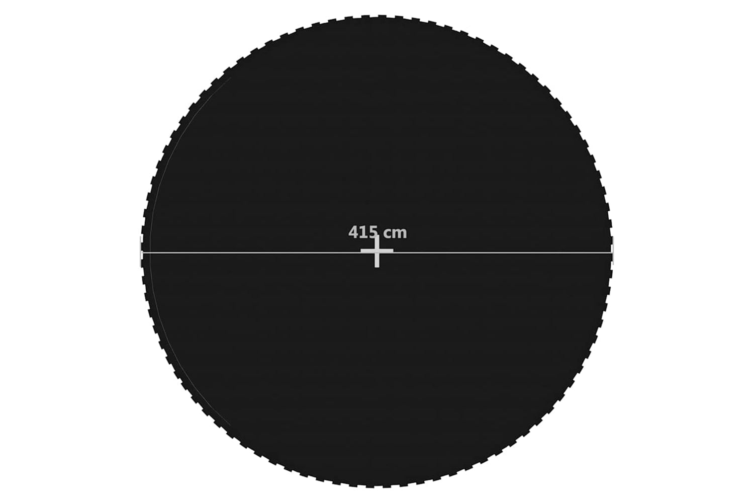 vidaXL 92407 Jumping Mat Fabric Black For 15 Feet/4.57 M Round Trampoline-6