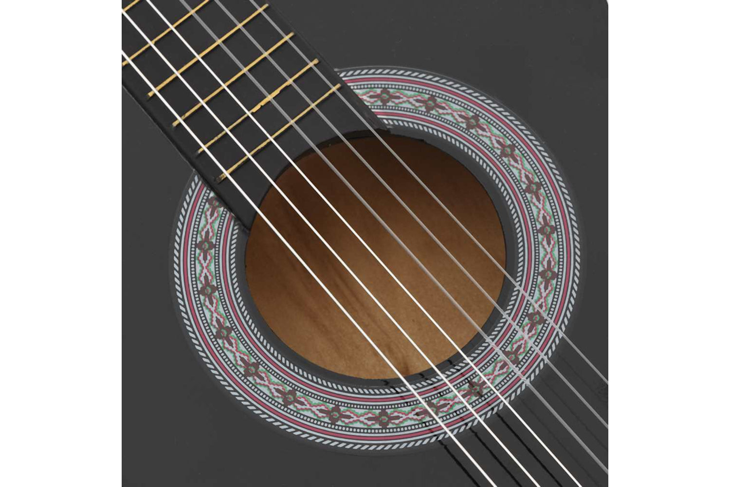 vidaXL 70132 Western Classical Cutaway Guitar With 6 Strings Black 38"-6