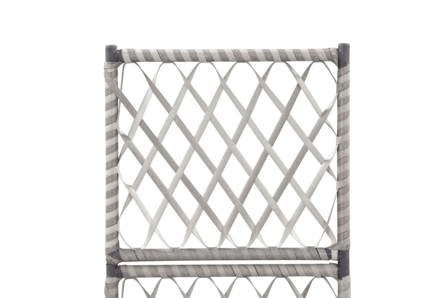 vidaXL 46933 Trellis Raised Bed With 1 Pot 30x30x107cm Poly Rattan Grey-5